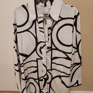 Finley Blouse in Black & White - Size M